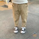 カジュアルパンツ チノパンツ キッズ 子供服 おしゃれ 幼児 ボトムス 夏 長ズボン 綿 ロングパンツ 男の子 コットン 春 秋 スリム テーパードパンツ ゆったり 通園 通学 ブラック 子供服