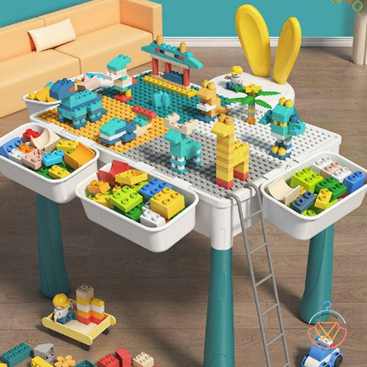 椅子 テーブル ブロック おもちゃ 付き セット キッズ 206個 キッズテーブル お絵描き チェア付き 知育..