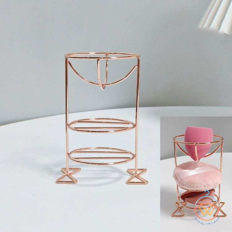 メイクスポンジ 収納 乾燥 メイクスポンジスタンド ホルダー スポンジ置き パフ メイクスポンジ スポンジスタンド カビ防止 ラック パフ置き 化粧小物 スポンジ ホルダー スタンド メイクスポンジラック パフスタンド パフラック 水切り パフ 3段式