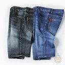 デニムパンツ ゆったり 【送料無料】 薄手 ストレッチ メンズ デニムハーフパンツ 七分丈 デニムショートパンツ ショート 黒 大人 ジーンズ 短パン デニムパ...