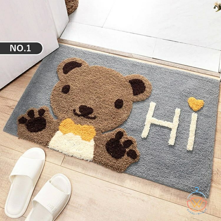 バスマット 足ふきマット 吸水 子供部屋 動物柄 速乾 マット 北欧 おしゃれ 滑り止め 防臭 ホテル 干し グレー 入り口 玄関 洗面所 浴室マット 浴室 リビング ベッドルーム 足拭きマット すべり止め ふわふわ カエル くま