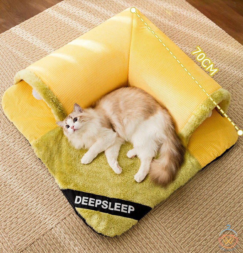 猫ベッド 猫ハウス 寝袋 遊びと眠りのトンネル猫小屋 トンネルをくぐるおもちゃ ペットベッド キャット..