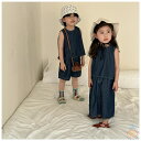 子供服 夏服 男女兼用 デニム 上下セット キッズ服 デニム セットアップ ブルー 女の子(ベスト+スカート) 男の子(ベスト+ショーツ) ボーイズ ガールズ カジュアル系 デニム 2点セット 通園着 通学着 夏着 兄弟 姉妹 双子 デニム 夏着 80 90 100 110 120 130 140 150