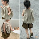 キッズ セットアップ 女の子 子供服 夏服 tシャツガウチョパンツ トップス ズボンおしゃれ 可愛い 韓国こども服 ベビー服 背中出し 通学 通園 入学 入園 シンプル 誕生日 プレゼント 140cm 130 120 110 100 90