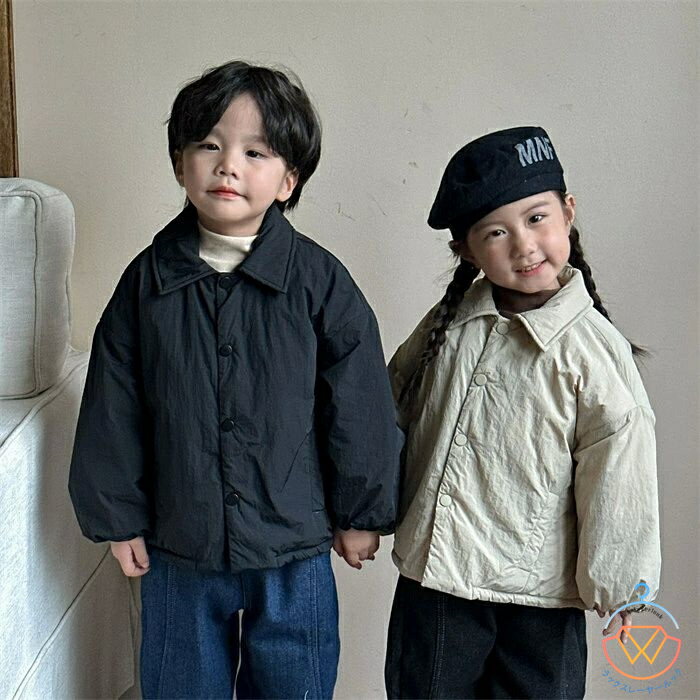 中綿ジャケット 子供服 キッズ 男の子 女の子 韓国子供服 中綿コート キッズ キッズ ベビー コート 冬服 防寒抜群 裏起毛 ジッパーコート カジュアル 普段着 80-150cm 送料無料