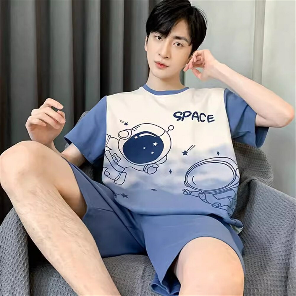 パジャマ メンズ 半袖 綿 可愛い シンプル カジュアル セットアップ 夏用 ルームウェア メンズパジャマ 上下 セット 紳士 おしゃれ 春 ..