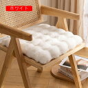 ふわふわ 座布団 厚め 柔らかい 座り心地いい 高反発 北欧 シンプル ホワイト 無地 喫茶店 リビング オフィス 車 正方形 40x40cm 持ち運び 体圧分散 オールシーズン 座面クッション クッ