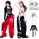 キッズダンス衣装 女の子 セットアップ hiphop 演出服 キャミソール 長袖 トップス パンツ 頭巾 Y2K 子供服 HIPHOP ステージ衣装 韓国 k-...