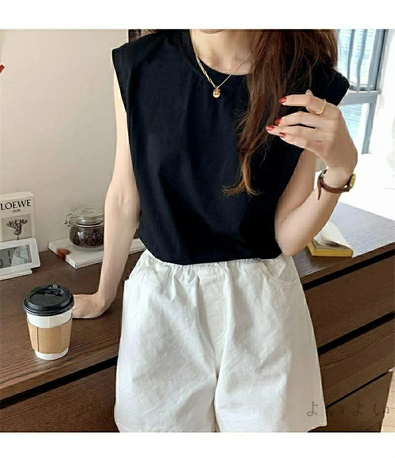 タンクトップ レディース 無地 速乾Tシャツ ノースリーブ レディース 丸首 ノースリーブTシャツ 着痩せ効果 レディーストップス スリーブレス 涼しい 細身 ティーシャツ インナー