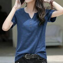 Tシャツ トップス レディース 半袖 涼しい カットソー インナー 無地 Vネック 半袖カットソー 夏 夏服 カジュアル 薄手 シンプル 柔らか