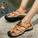 アウトドアサンダル メンズ サンダル スポーツサンダル 夏 夏用 つま先保護 耐衝撃 ビーチサンダル ブランド 靴 大きいサイズ ブランドサンダル 厚底 マジッ...