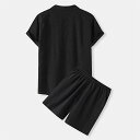 セットアップ メンズ リネンシャツ 上下セット 2点セット 上下 セット 半袖シャツ ハーフパンツ 夏 夏服 シャツ 綿麻風 半袖 開襟 前開き ショートパンツ...