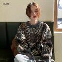 セーター レディース ニットセーター 秋冬 ニット セーター 長袖 切り替え ゆったり 大きいサイズ トップス 厚手 暖かい デザイン きれいめ カットソー ニ...