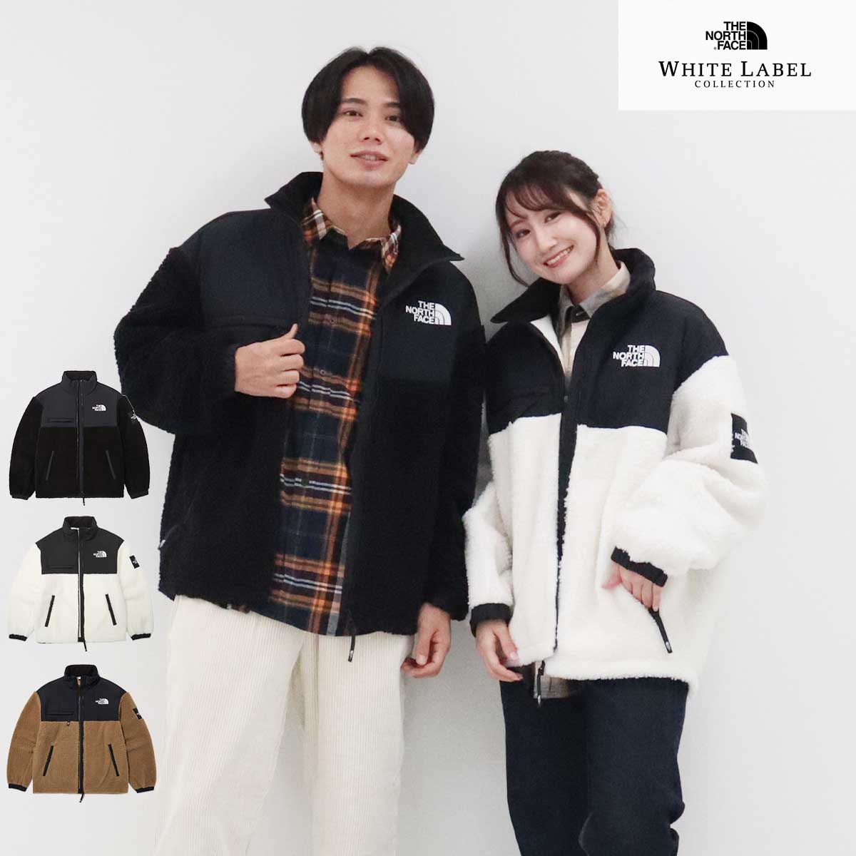 【先行予約品 正規輸入 THE NORTH FACE 海外モデル】 ノースフェイス メンズ ボア ボアジャケット フリース アウター メンズファッション 裏ボア 冬 冬服 保温性 暖かい ブルゾン 防寒 おしゃれ 無地 ブラック ホワイト