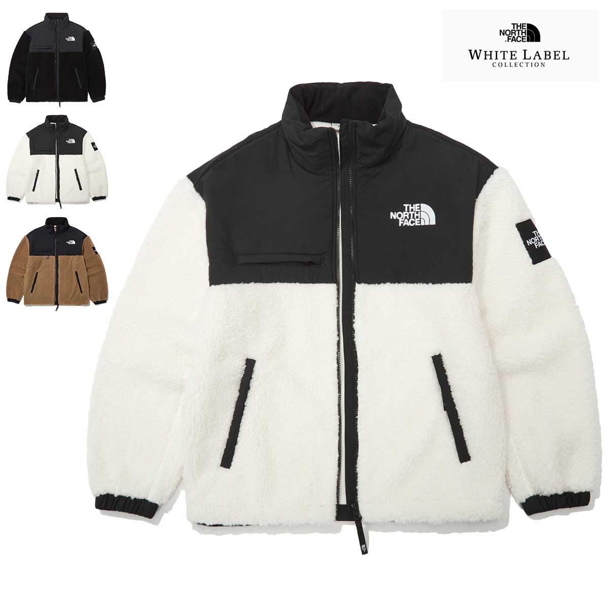 【先行予約品 正規輸入 THE NORTH FACE 海外モデル】 ノースフェイス メンズ ボア ボアジャケット フリース アウター メンズファッション 裏ボア 冬 冬服 保温性 暖かい ブルゾン 防寒 おしゃれ 無地 ブラック ホワイト