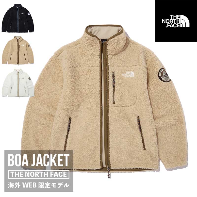 【先行予約品 正規輸入 THE NORTH FACE 海外モデル】 ノースフェイス メンズ ボア ボアジャケット フリース アウター メンズファッション 裏ボア 冬 冬服 保温性 暖かい ブルゾン 防寒 おしゃれ 無地 ブラック ホワイト