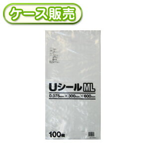 [ケース販売]5冊入り U-1 Uシールポリ袋　ML　100枚 (ビニール袋　ごみ袋　アクアリウム　移動　厚手　　金魚すくい　袋　縁日用品)