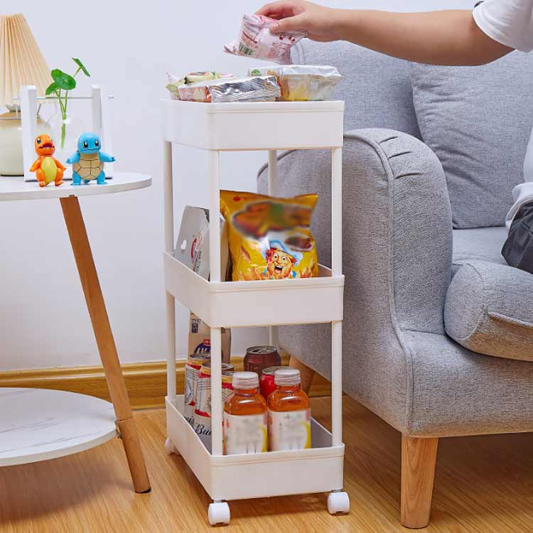 2段 キッチン隙間収納 幅15cm すき間収納 スリム キッチン隙間収納 幅 コンパクト 4段 3段 すきま 5段 隙間 キッチン隙間収納 すき間 キッチンワゴン 収納 隙間ラック 洗面所 黒 ストック収納 隙間収納 ワゴン [2]