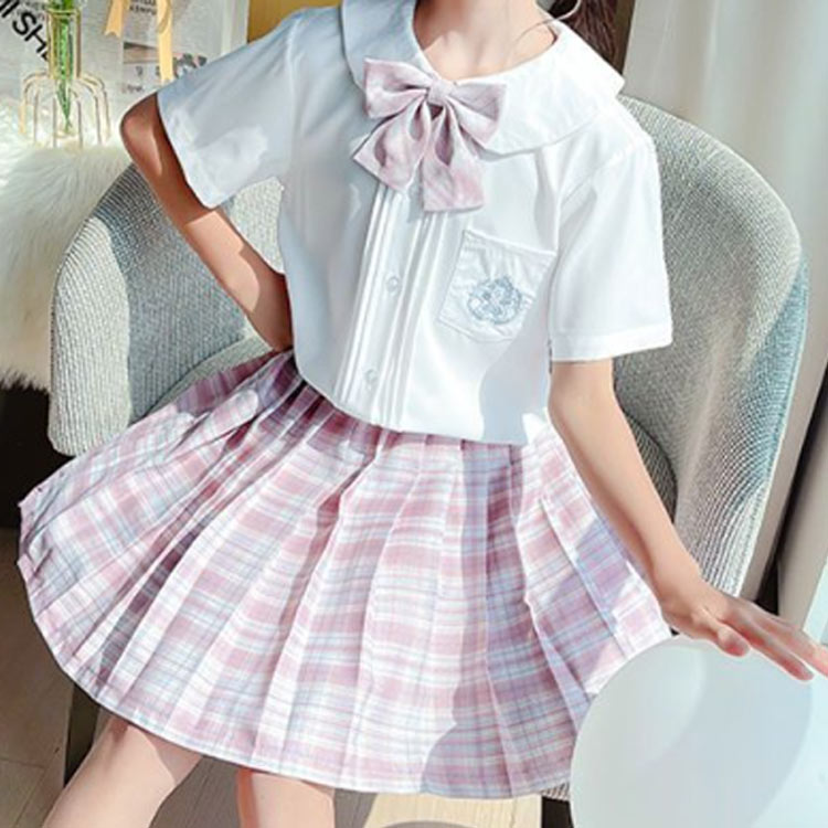 卒園式 上下セット 可愛い 入学式 チェックスカート スーツ 子供服 キッズ 卒業式 スクール制服 スーツセット 女子制服 2点セット 子供 JK制服 女の子 小学校 学生服 ジュニア コスプレ衣装 半袖 女子高生 学園祭 入学式