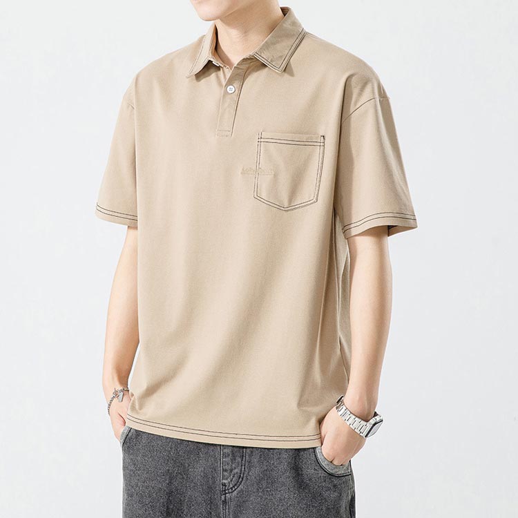 半袖 ゆったり ポロシャツ トップス POLOシャツ ビジネス 胸ポケット付き メンズ Tシャツ 切り替え メンズポロシャツ 半袖ポロ 送料無料 ポロ 半袖 春夏 お兄系 シンプル 無地 オーバーサイズ ゴルフウェア スポーツ トップス カットソー