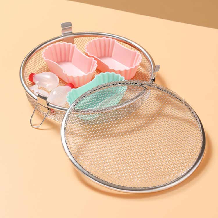お弁当用品 小物入れネット ステンレス製 まとめ洗い 食洗機用カゴ 食器保護 食洗機用ケース カトラリー おかずカップ 水切り 小物の飛び散り防止 キッチン用品 乾燥機 luxorx-10006651 LUXOR サンプル画像2