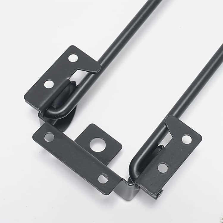 折り畳み式 パーツ 4本セット テーブル脚 DIY ネジ付 折りたたみ デスク 足 ブラック つや消し アイアンレッグ ダイニングテーブル テーブルレッグ ローテーブル 185~600mm 机 ちゃぶ台 ベッド ソファー 家具の脚 [3]