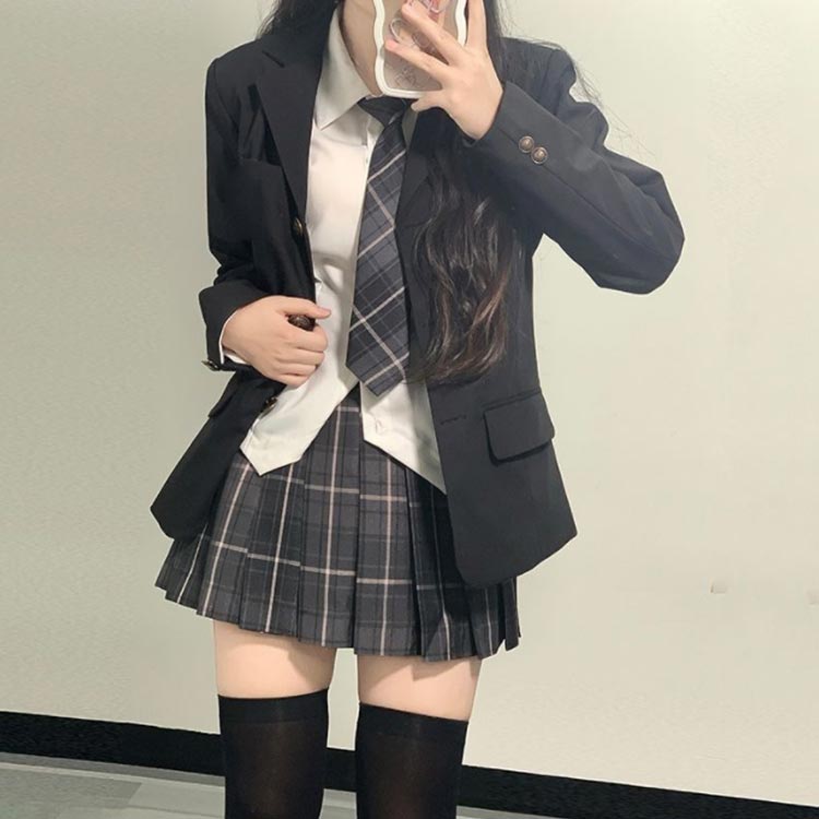 学生服 スクールブレザー 高校生 グレー ショート丈 春 レディース 制服 黒 スクール制服 制服 秋 冬 通学 女子 女子高生 ジャケット 学生 無地 スクール ブレザー 入学 高校 中学 中学生