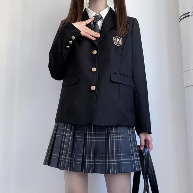 スーツジャケット 中学生 学生 制服 高校生 無地 入学 スクール ジャケット スクールブレザー 学生服 ブレザー 秋 高校 中学 レディース 制服 黒 紺 送料無料 春 制服 冬 通学 女子高生