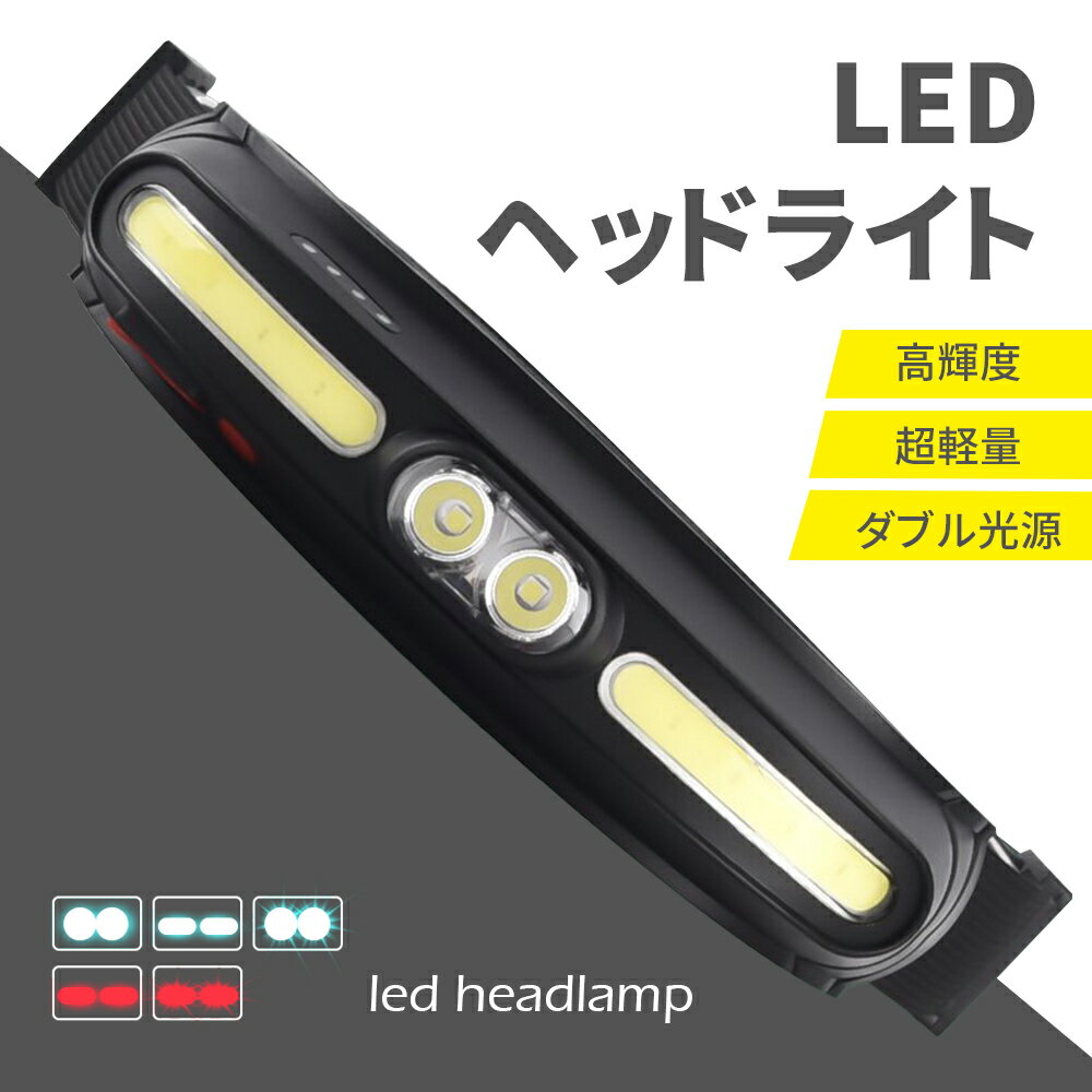 Luxour ヘッドライト 充電式ヘッドライト ダブル光源 超軽量75g LEDヘッドライト USB充電 IPX4 防水 高輝度 防災 災害 停電 釣り 登山 アウトドア キャンプ 散歩 作業灯 林業 農業 長時間 MTO-…