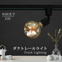 Luxour ダクトレールライト ダクトレール用 ライティングバー用 E26口金 LED電球付き エジソン電球 40W形相当 2700K電球色 ライティングレール 天井照明 角度調節可能 省エネ レトロ おしゃれ(LUX-L100-FL-BK)