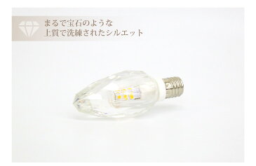 【5個セット】LEDシャンデリア電球 クリスタルタイプ 40W形相当 E17 E14 E12 LED電球 LED 電球 電球色 自然色 昼白色 シャンデリア キラキラ ダイヤカット クリスタルカット インテリア ゴージャス 照明 店舗照明 あす楽 (SS-CRYSTAL-5SET)