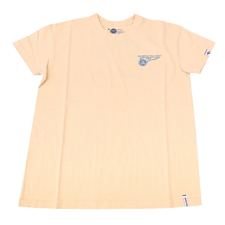 Luxou 【パンナム航空】Men's Tee-shirts メンズTシャツ PAN AMERICAN AIRWAYS パンアメリカン航空 オールドアメリカン　エアーライン(LUX-PAN-PM18)