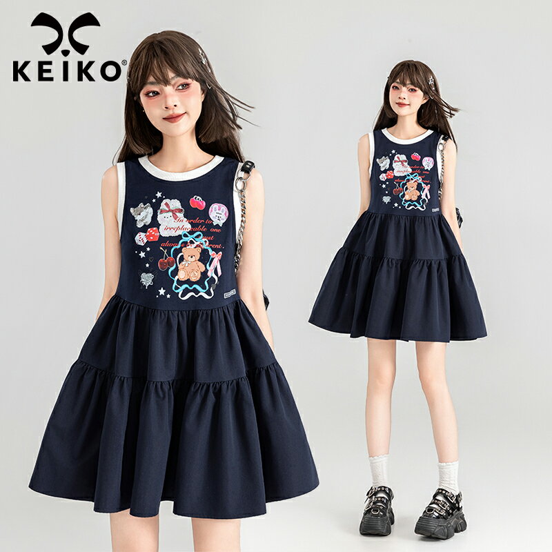 【KEIKO】 夏 若見え キャラクター柄 レディースワンピース 新店舗限定!お祝いクーポン最高1,000円!!!