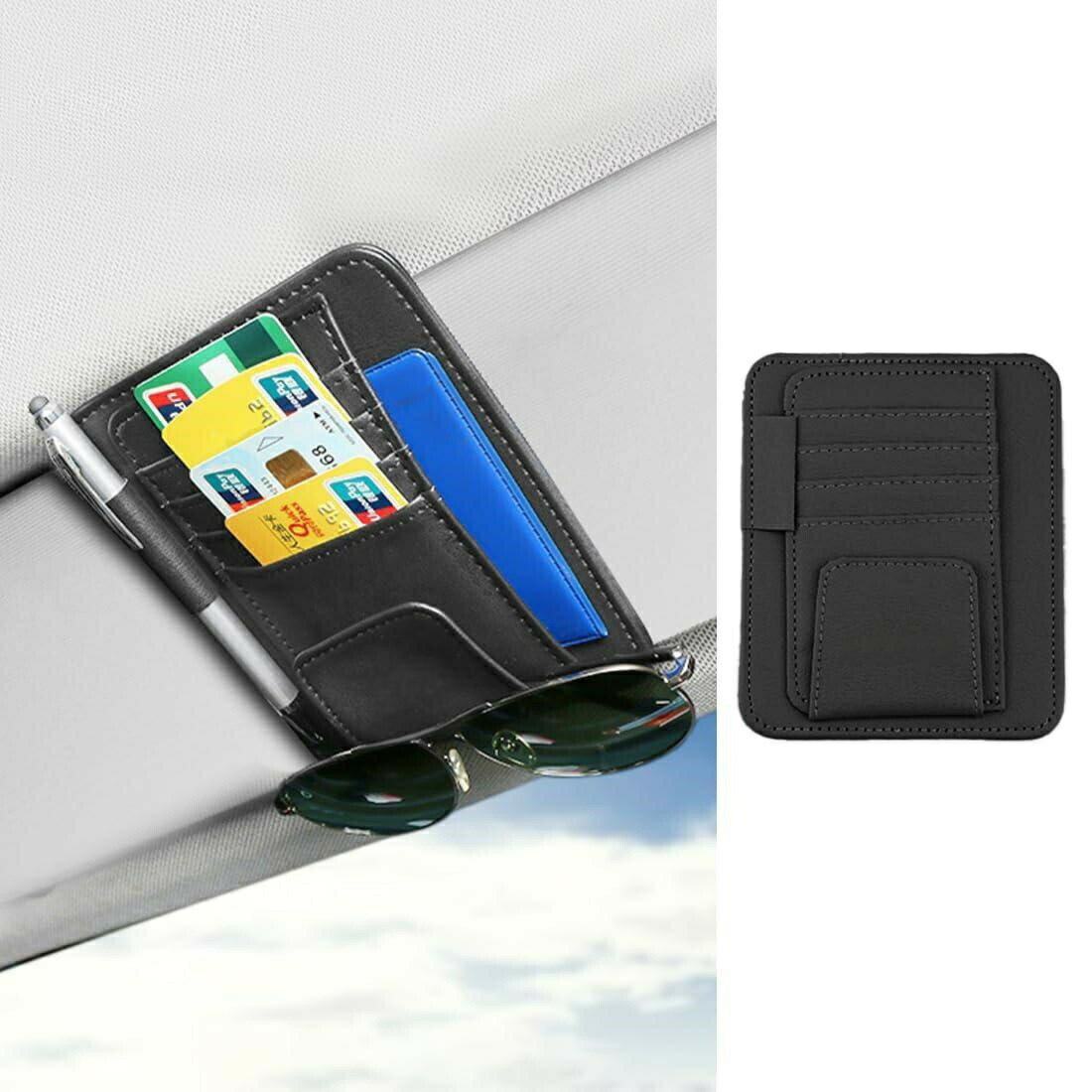 【P5倍！感謝祭】ランクル に適用 車 収納 バイザー サンバイザーポケット サングラスホルダー ランドクルーザー 250 アクセサリー 車載収納用 便利グッズ 安全運転 カードホルダー 小物入れ カー用品 カスタム内装 パーツ (ブラック)