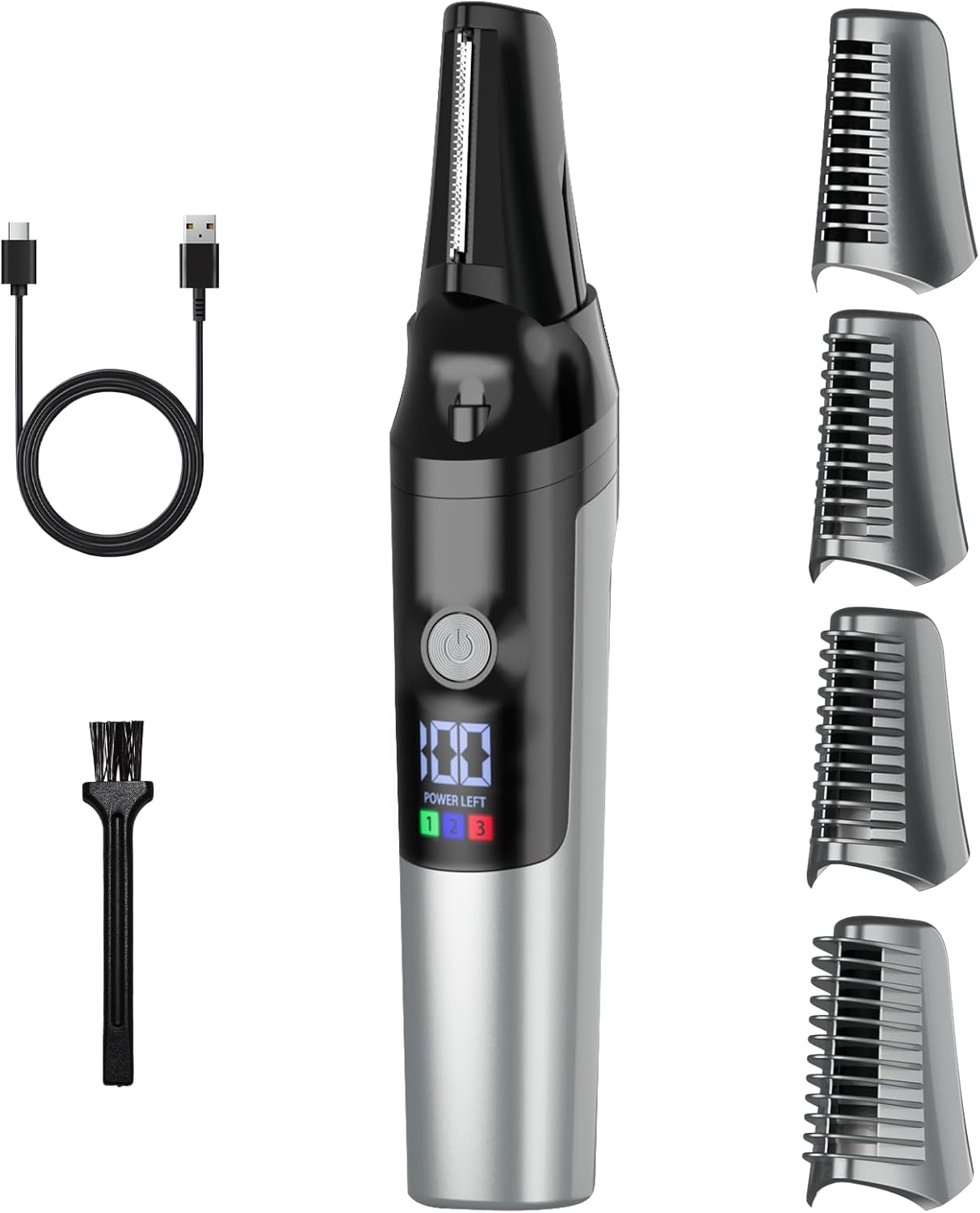 ボディシェーバー メンズ VIOシェーバー 男性用 3段階パワー調整可能 1~12mm長さ対応 自動研磨 ムダ毛..