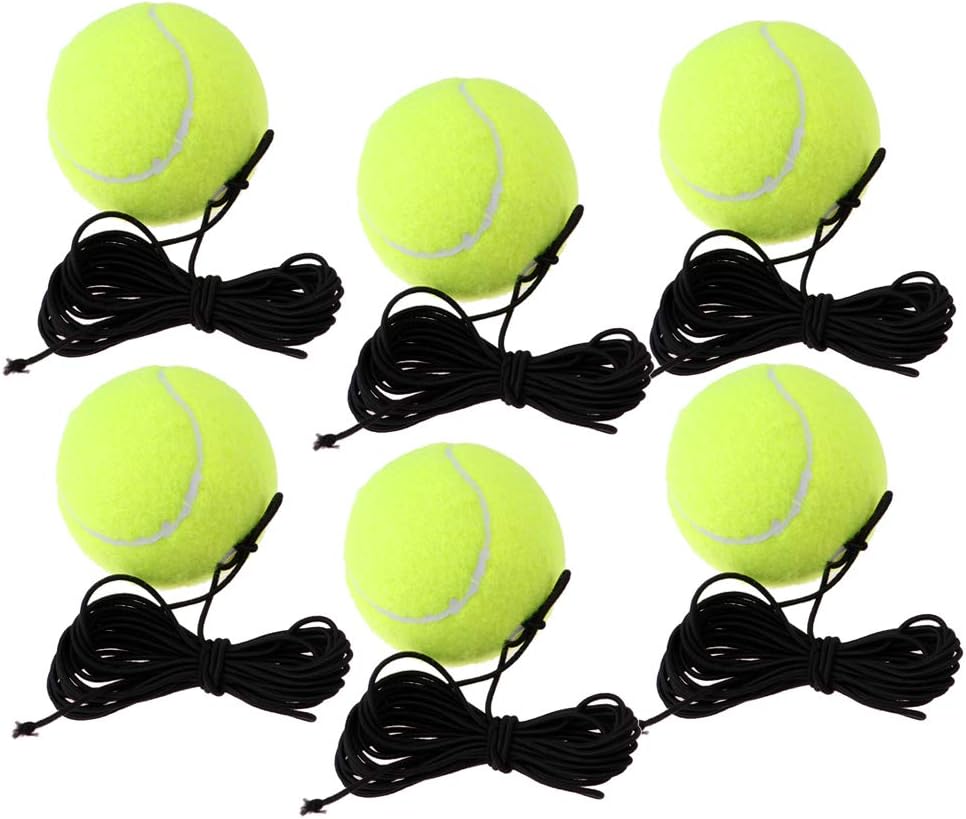 6個 トレーニングテニス テニス テニス 犬用歯固めボール 犬のタグボートのおもちゃ テニスボール ゴム..