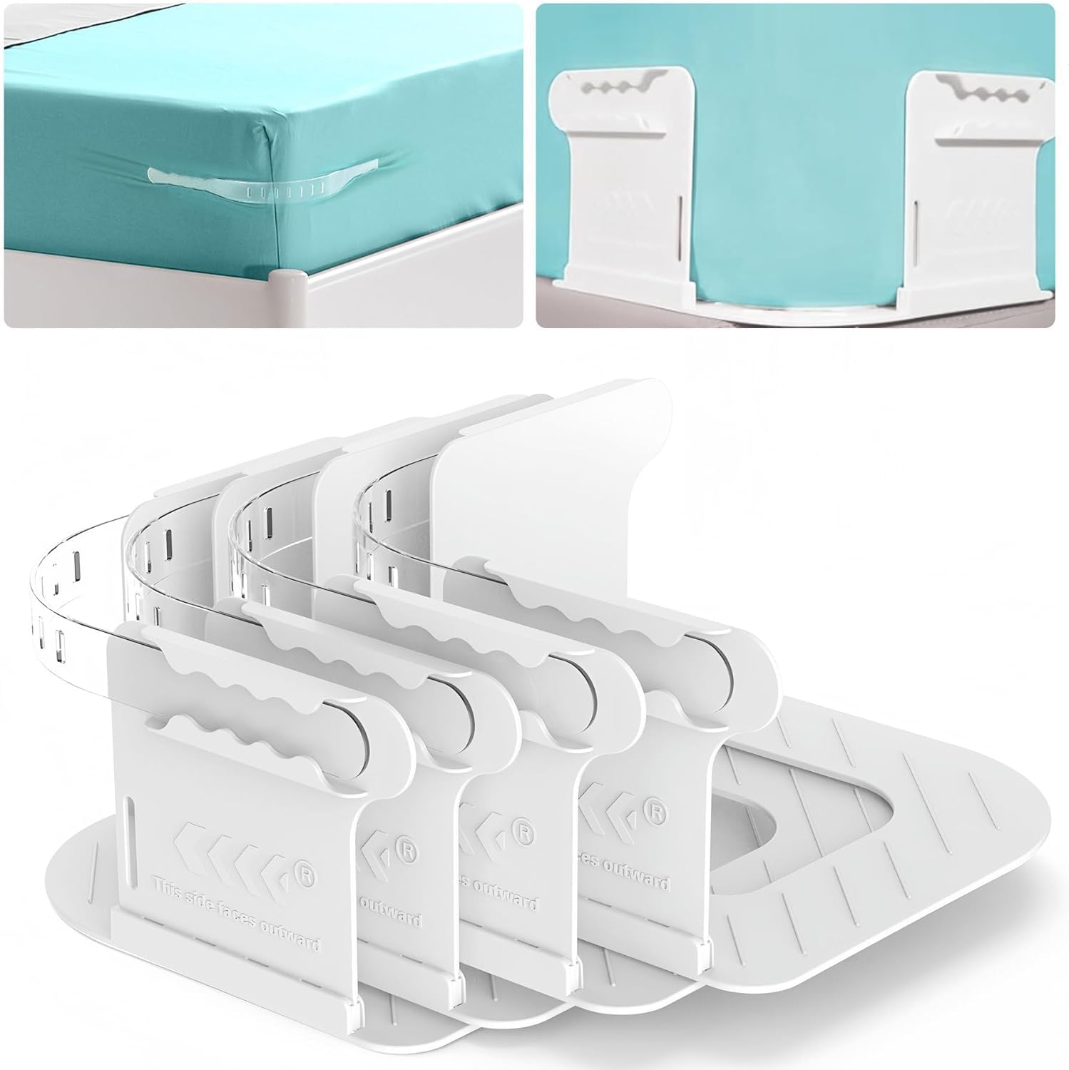 布団&ベッドシーツクリップ マットレス 固定 ズレ防止 ベッドガード 二種類のサイズ 滑り止めシート す..