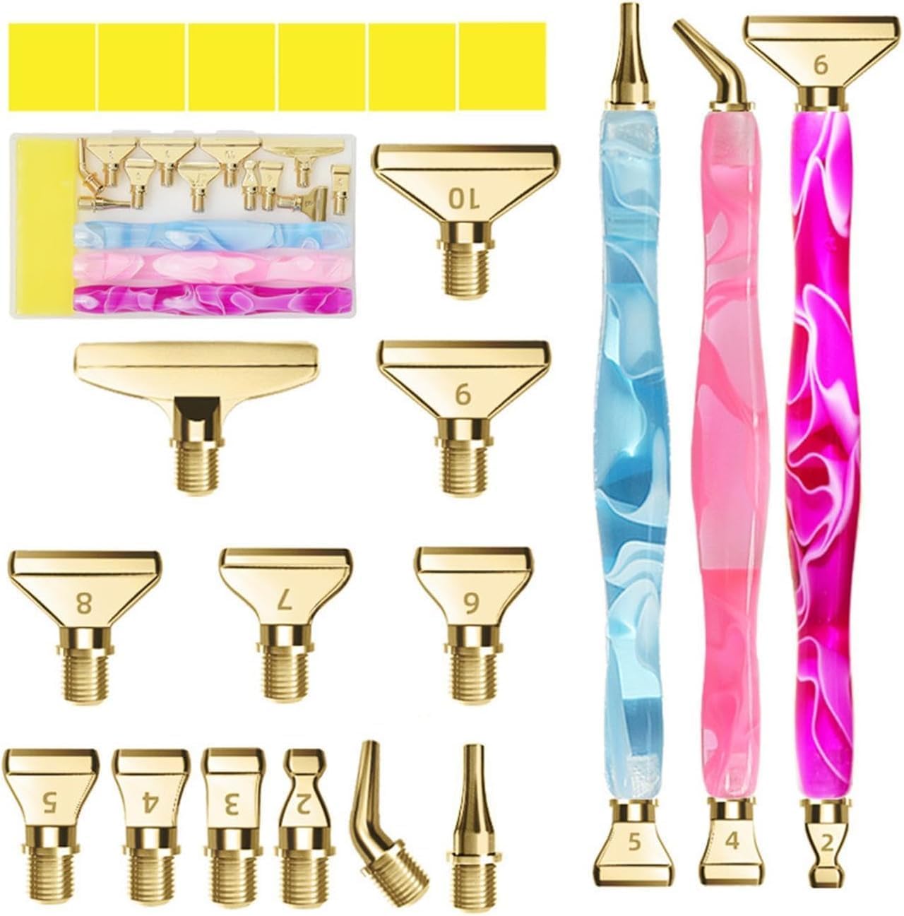 ダイヤモンドクラフトツール交換用ペンチップ、DIY初心者、誕生日プレゼントアートワークスレッドポイントドリルペンダイヤモンドクラフト用品, 金