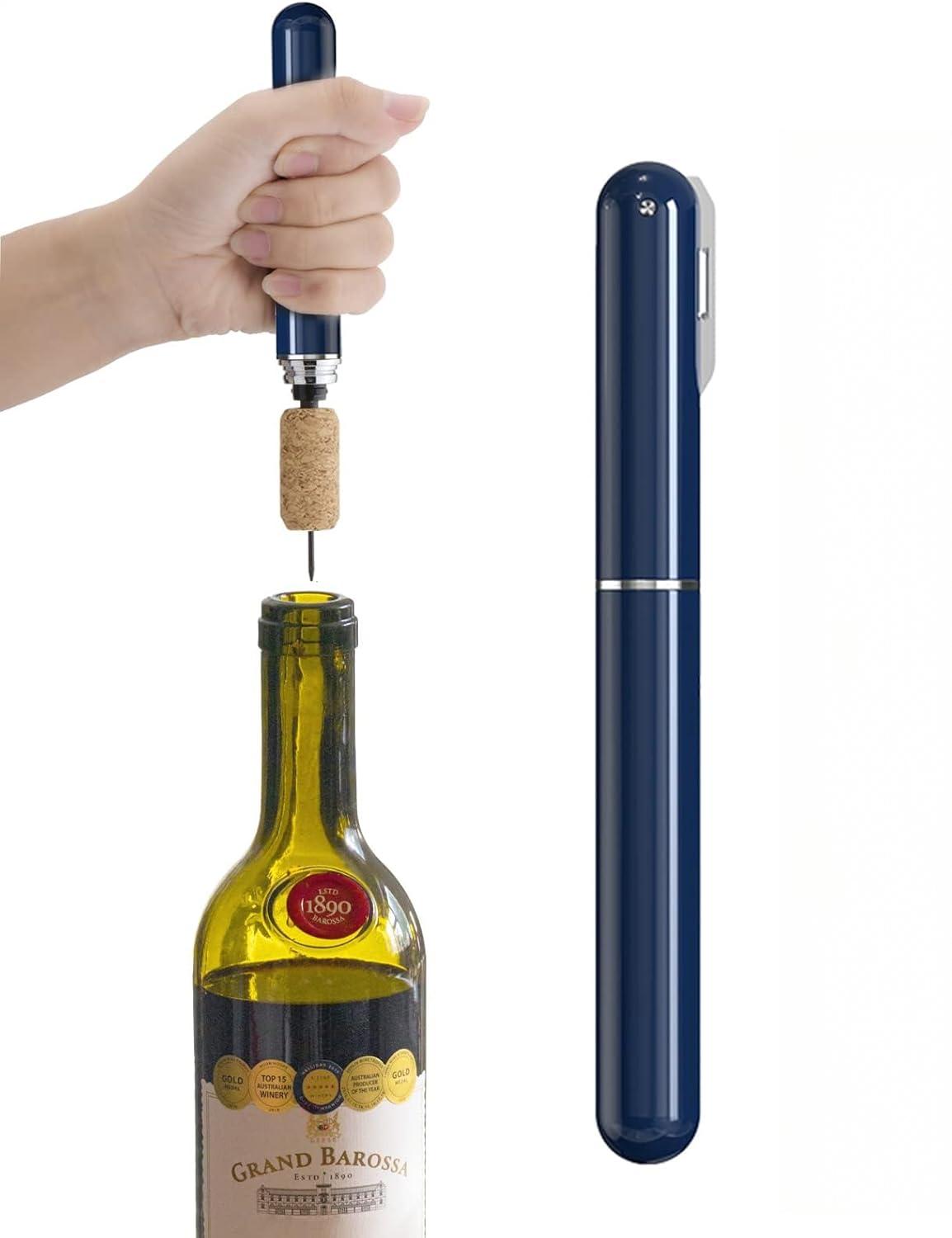 エアーポンプ式ワインオープナー フォイルカッター付き 2in1 空気圧ワインオープナー ワインボトルオー..