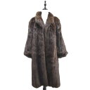 【中古】 極上美品 SOBOL ソボル 三越 ロシアンセーブル リアルファー 着丈105cm ロングコート 毛皮 F ブラウン レディース Luxs ブランド古...