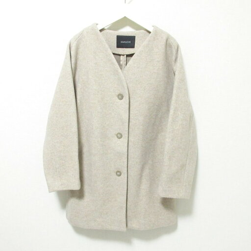 【中古】 美品 Simplicite シンプリシテェ 20AW ロング ノーカラーコート シングルコート ジャケット ベージュ レディース Luxs ブランド古着のリュクス 【中古】 美品 Simplicite シンプリシテェ 20AW ロング ノーカラーコート シングルコート ジャケット ベージュ レディース Luxs ブランド古着のリュクス