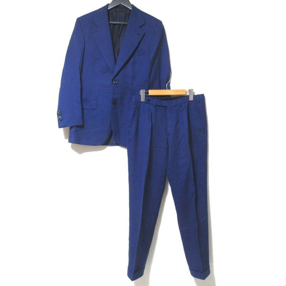 【中古】 美品 Brioni ブリオーニ 2022年モデル ウール シルクブレンド テーラードジャケット+スラックスパンツ スーツ セットアップ 48C ネイビー メンズ Luxs ブランド古着のリュクス