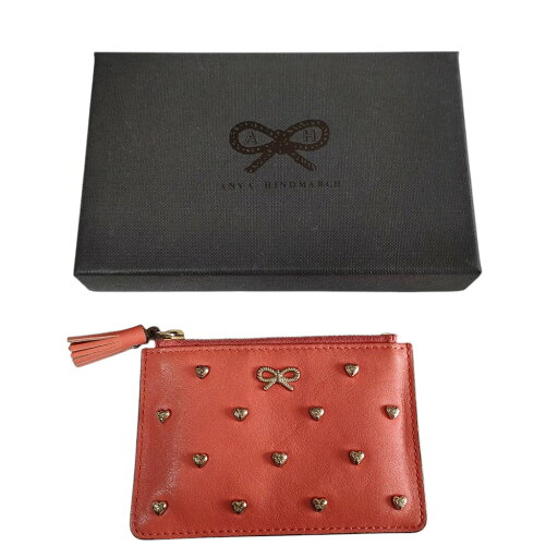 【中古】 良品 ANYA HINDMARCH アニヤハインドマーチ レザー ハートスタッズ ジップ コインケース 小銭入れ 箱付き オレンジ レディース Luxs ブランド古着のリュクス 【中古】 良品 ANYA HINDMARCH アニヤハインドマーチ レザー ハートスタッズ ジップ コインケース 小銭入れ 箱付き オレンジ レディース Luxs ブランド古着のリュクス