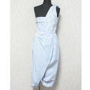 【中古】 ほぼ美品 J.W.ANDERSON JWアンダーソン ストライプ柄 アシンメトリー ワンショルダー タイトドレス ワンピース 6 ブルー系 レディース...