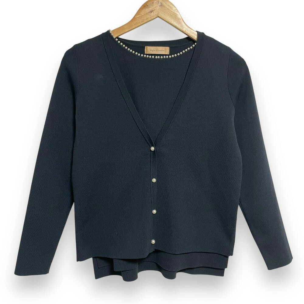 【中古】美品 23SS Maglie le cassetto マーリエルカセット パールボタンカーディガン アンサンブルニ..