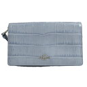 【中古】 美品 COACH コーチ HAYDEN FOLDOVER CROSSBODY CLUTCH クロコ型押し クラッチバッグ ショルダーウォレット 727...