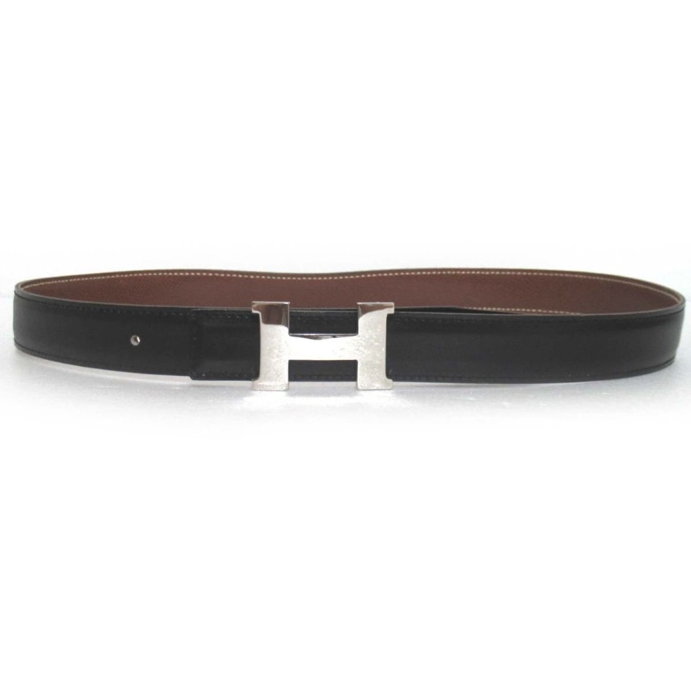 9147 美品 HERMES エルメス Hバックル 本革 レザー バイカラー 2 9147 美品 HERMES エルメス Hバックル 本革 レザー バイカラー 2