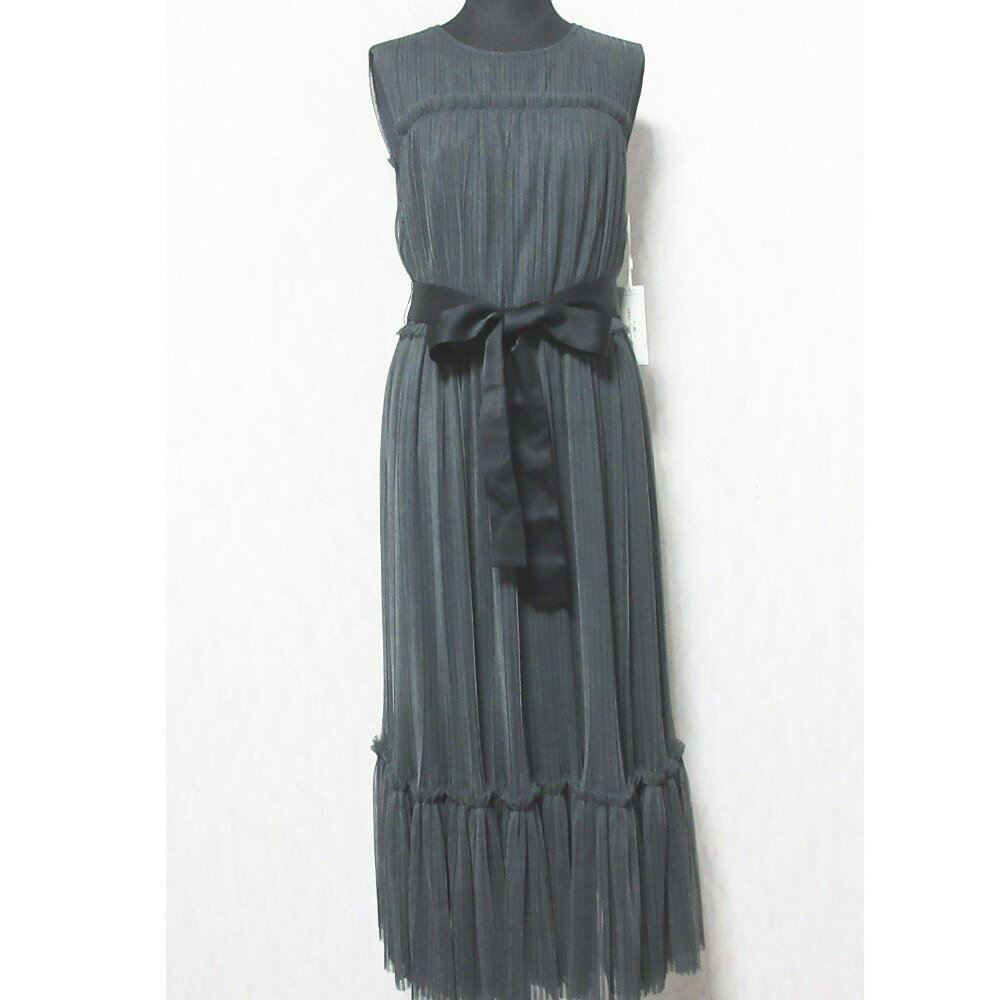 【中古】 未使用 24AW GRACE CONTINENTAL グレースコンチネンタル プリーツロングドレス ワンピース 0124335049 38 グレー レディース Luxs ブランド古着のリュクス