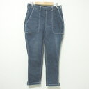 【中古】美品 45R フォーティファイブアール 麦比古ストレッチの桃比女 影色納戸 焦 デニムパンツ ジーンズ 50360601 2 インディゴブルー レディース Luxs ブランド古着のリュクス