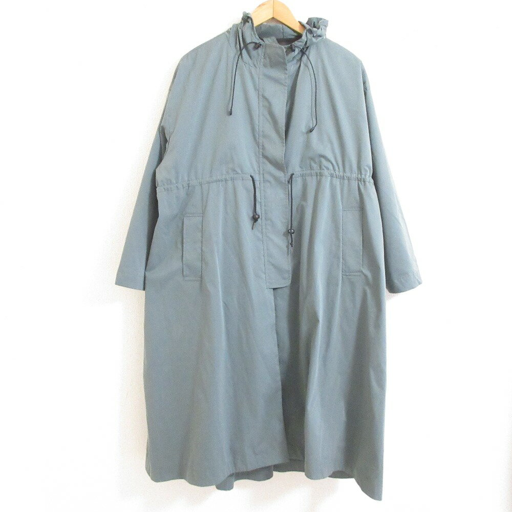 【楽天スーパーSALE40%OFF】【中古】美品 Ezick エジック ライナーベストフードCT 3WAY キルティングベスト フーデッド ロングコート S ブルーグリーン系 レディース Luxs ブランド古着のリュクス